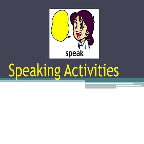 For speaking | PPTX