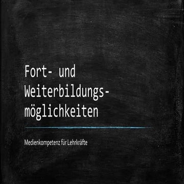 Fort- und Weiterbildungsmöglichkeiten für Lehrer