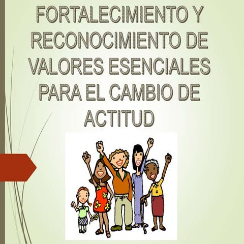 Valores esenciales para el cambio de actitud