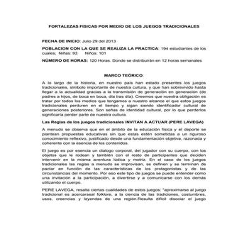 Fortalezas fisicas por medio de los...