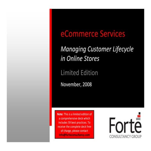 Maximizing Sales from eCommerce Sites (Forte Consultancy Group)