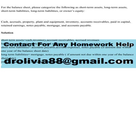 For the balance sheet, please categorize the following as short-term.pdf