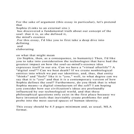 For the sake of argument (this essay in particular), lets prete.docx