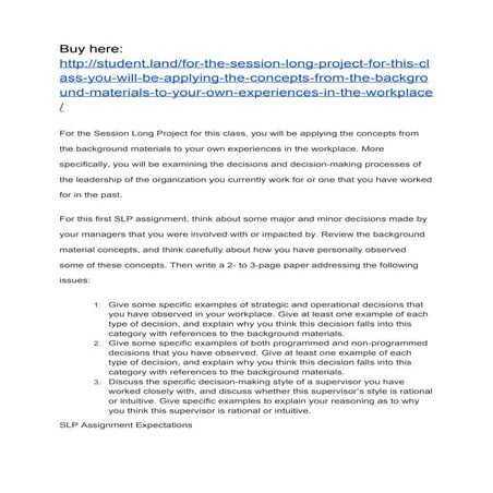 For the Session Long Project you will be choosing a company whose product you...