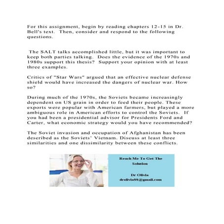 For this assignment, begin by reading chapters 12-15 in Dr. Bells t.docx