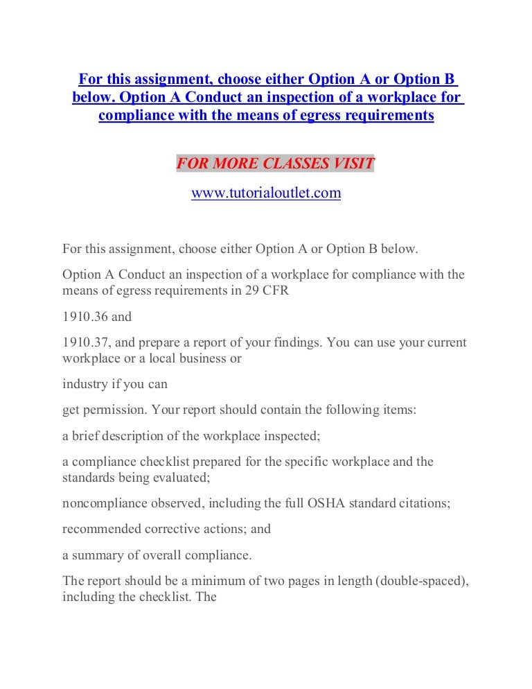 For This Assignment Choose Either Option A Or Option B Below Option A