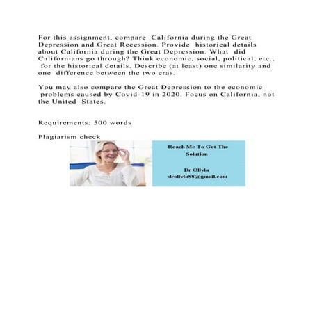 For this assignment, compare  California during the Great Depression.docx