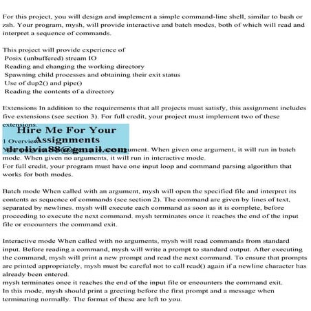 For this project, you will design and implement a simple command-lin.pdf