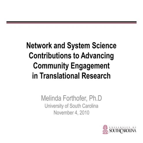 Forthofer, uo south carolina