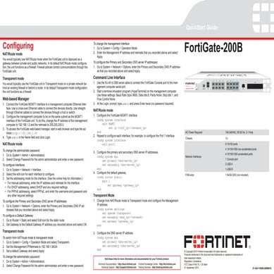 Fortigate 200 b-quickstart