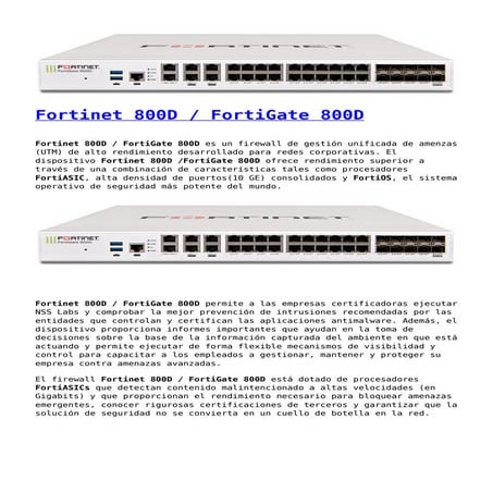 Fortigate 800 d