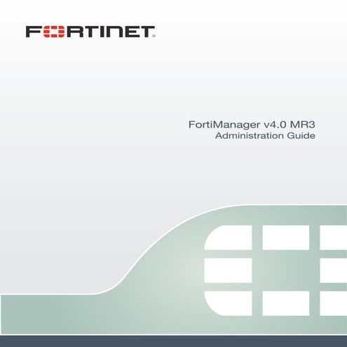 Fortimanager admin-40-mr3