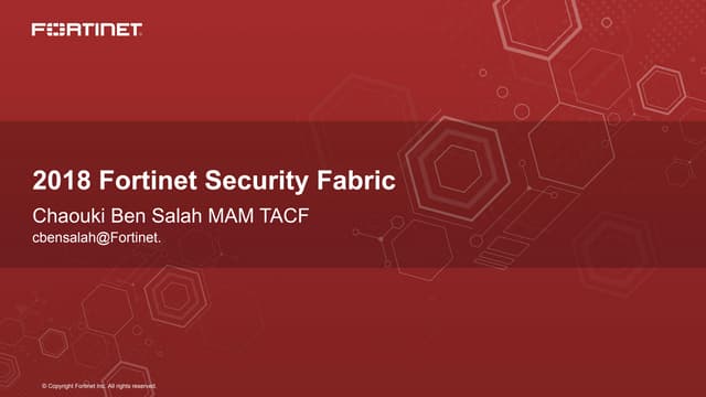 Fortinet security fabric
