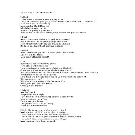 Fort minor   tools of trade