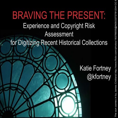 Braving the Present: Experience and Copyright Risk Assessment for Digitizing ...