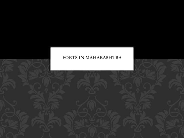 Forts in Maharashtra