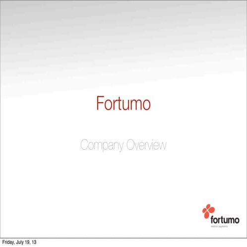 Fortumo Carrier Billing Solutions 2013