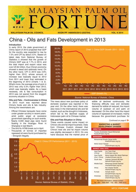 Malaysian Palm Oil FORTUNE 2014 Volume 6