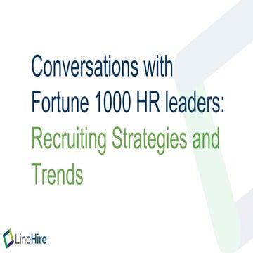 Fortune 1000 HR Leader Survey Results