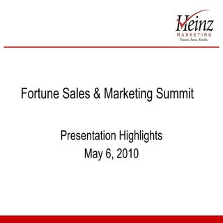 2010 Fortune Sales & Marketing Summ...
