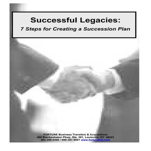 Business Succession & Exit Planning for the Sale of your Business | DOC