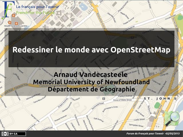 Présentation d'OpenStreetMap lors du forum français