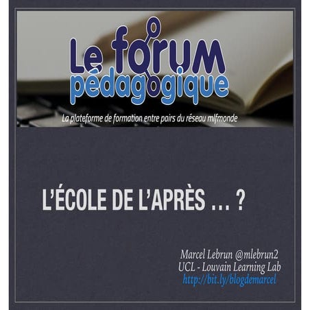 L'école de l'après ... ?
