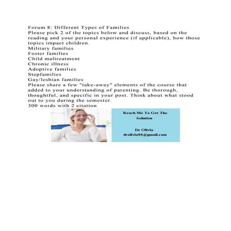 Forum 8 Different Types of FamiliesPlease pick 2 of the topics be.docx