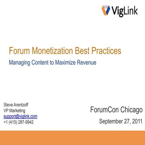Forum Monetization Best Practices