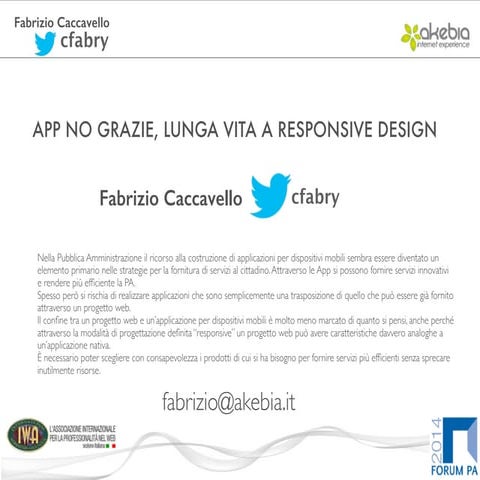 ForumPA - App no grazie, lunga vita a Responsive Design