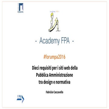 ForumPA 2016: Dieci requisiti per i siti web della  Pubblica Amministrazione ...