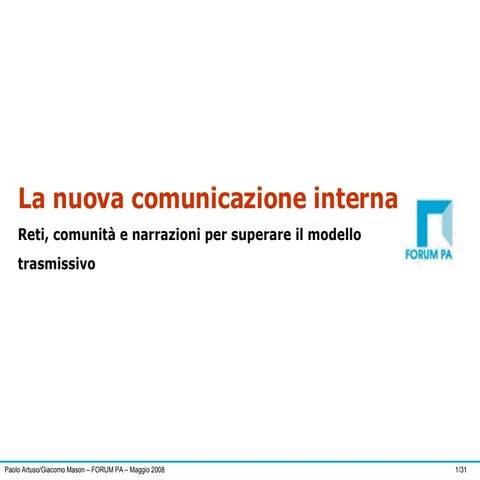 La nuova comunicazione Interna