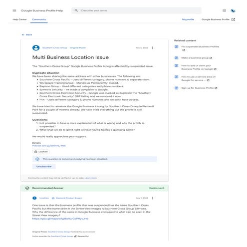 GOOGLE BUSINESS PROFILE COMMUNITY HELP visual data 2