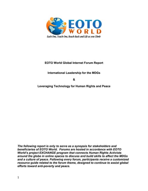 Global Internet Forum Report July 2012