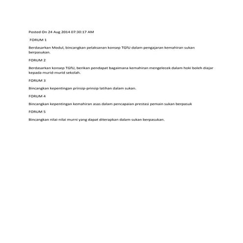 Forum sukan berpasukan