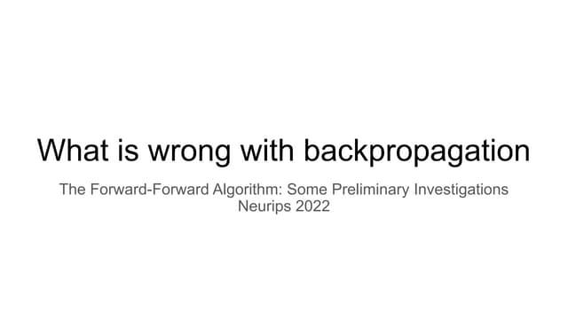 Forward-Forward Algorithm