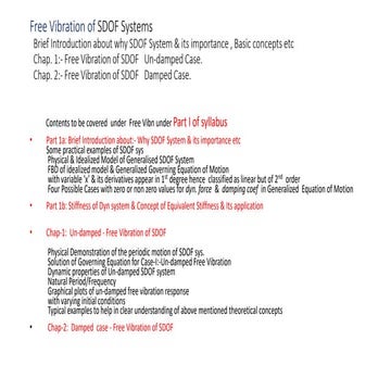 Forwarded PPT-2 - Introd of SDOF Free Vib- impotance n Basics.pptx