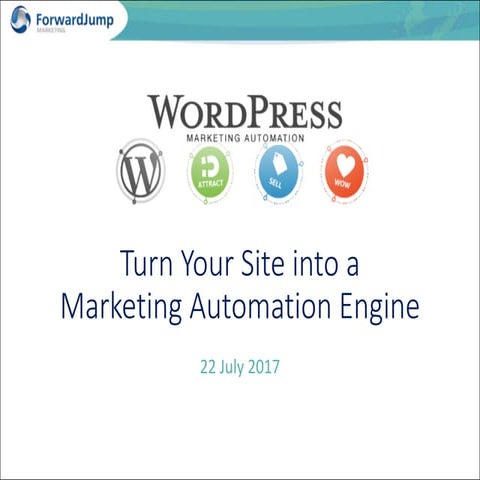 Forward jump WordCamp 2017 Boston marketing automation systems