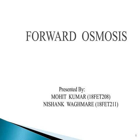 Forward osmosis