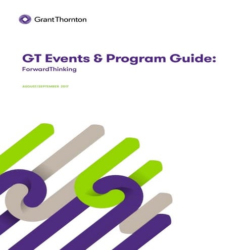 GT Events & Program Guide: ForwardThinking August/September 2017