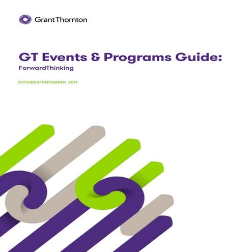 GT Events & Program Guide: ForwardThinking October/November 2017