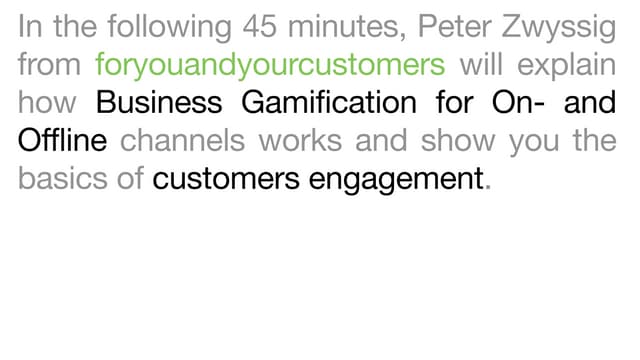 Business Gamification for On- and Offline 