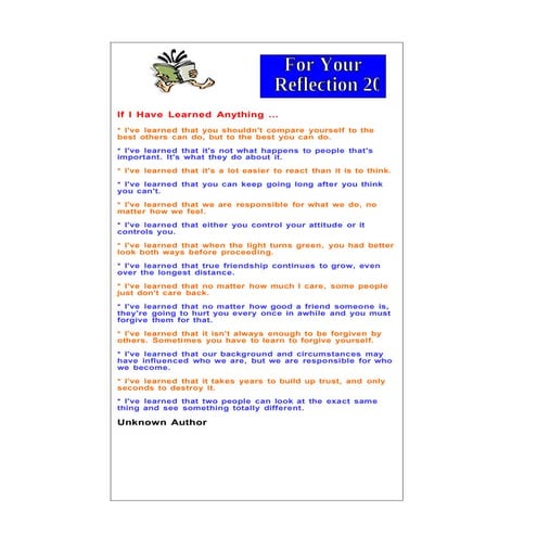 For Your Reflection 20