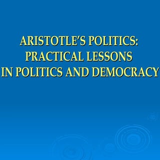 Aristotle's Politics (Lessons)