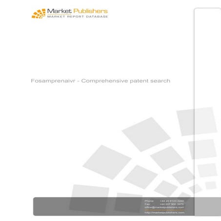 Fosamprenaivr - Comprehensive patent search