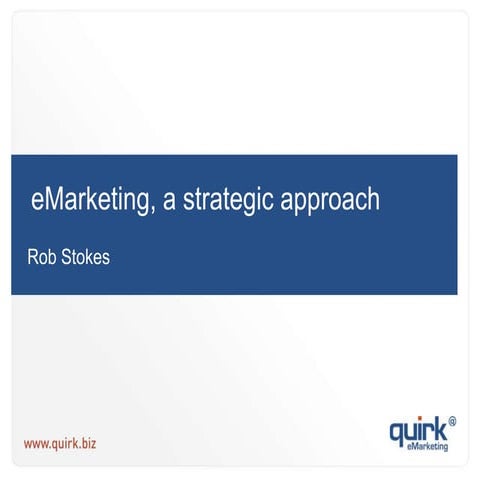 eMarketing: a Strategic Approach