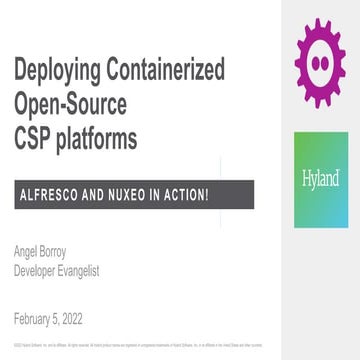 Deploying Containerised Open-Source CSP Platforms