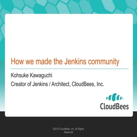 How we made jenkins community