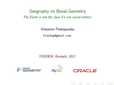 The Earth is not flat; but it's not round either (Geography on Boost.Geometry)