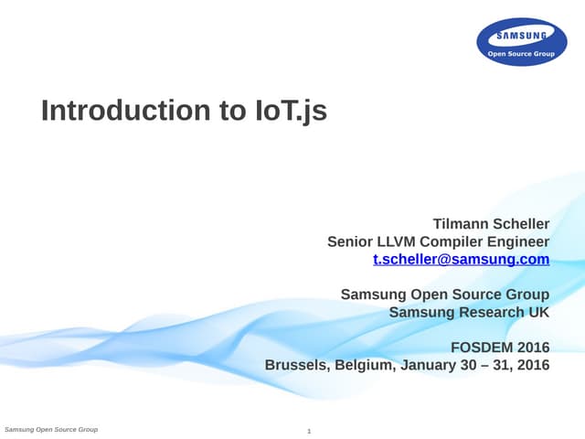 Introduction to IoT.JS